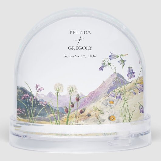 Watercolor Wildflower Mountain Wedding Favor (裏面)