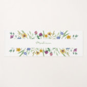 Watercolor Wildflower Personalized  ヨガマット (正面(横))