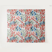 Watercolor Wildflower Poppy Daisy Botanical タペストリー (正面(横))