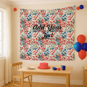 Watercolor Wildflower Poppy Daisy Botanical タペストリー