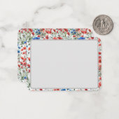 Watercolor Wildflower Poppy Daisy Flat Note Card ノートカード (正面/裏面インサイチュ)