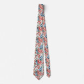 Watercolor Wildflower Poppy Daisy Tie ネクタイ (正面)