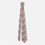 Watercolor Wildflower Poppy Daisy Tie ネクタイ (裏面)