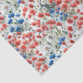 Watercolor Wildflower Poppy Tissue Paper Wrap 薄葉紙 (詳細)