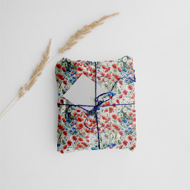 Watercolor Wildflower Poppy Tissue Paper Wrap 薄葉紙
