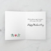 Watercolor Wildflower Shaped Heart Mother's Day カード (内部)