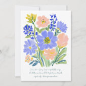 Watercolor Wildflower Spring Soiree Garden Party 招待状 (正面)