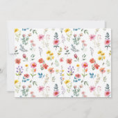 Watercolor Wildflower Spring Summer  ノートカード (裏面)