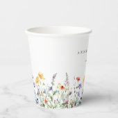 Watercolor Wildflower Wedding 紙コップ (正面)