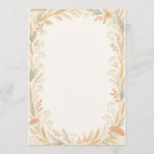Watercolor Wildflower Wedding Program プログラム (裏面)