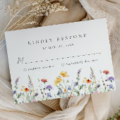 Watercolor Wildflower Wedding RSVP Card