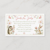 Watercolor Wildflower Woodland Animals Baby Shower エンクロージャーカード (正面)
