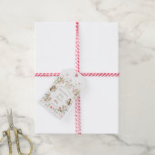 Watercolor Wildflower Woodland Animals Baby Shower ギフトタグ (より糸付き)