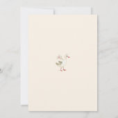 Watercolor Wildflower Woodland Animals Baby Shower 招待状 (裏面)