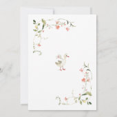 Watercolor Wildflower Woodland Animals Baby Shower 招待状 (裏面)