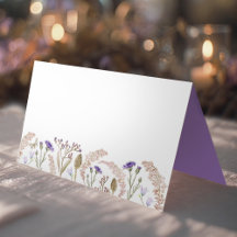 Watercolor wildflowers and grasses fall wedding