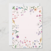 Watercolor Wildflowers Bridal Shower Invitation 招待状 (裏面)