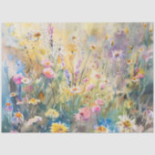 Watercolor Wildflowers Decoupage Tissue Paper 薄葉紙 (正面)
