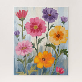 Watercolor Wildflowers | Flower Field Painting  ジグソーパズル
