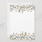 Watercolor Wildflowers Garden Party 60th Birthday 招待状 (裏面)