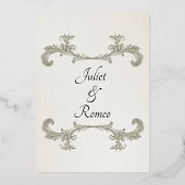 Watercolor Wildflowers - Ivory 箔招待状 (裏面)