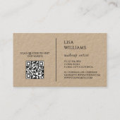 Watercolor Wildflowers Kraft 名刺 (裏面)