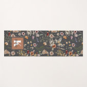 Watercolor Wildflowers Monogram Name ヨガマット (正面(横))