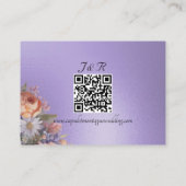 Watercolor Wildflowers, QR Code - Blue Lilac エンクロージャーカード (裏面)