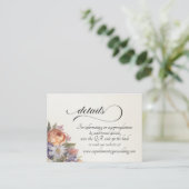 Watercolor Wildflowers, QR Code - Ivory エンクロージャーカード (スタンド正面)