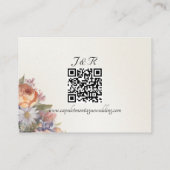 Watercolor Wildflowers, QR Code - Ivory エンクロージャーカード (裏面)