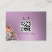 Watercolor Wildflowers, QR Code - Lavender エンクロージャーカード (裏面)