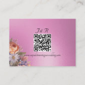 Watercolor Wildflowers, QR Code - Rose Pink エンクロージャーカード (裏面)