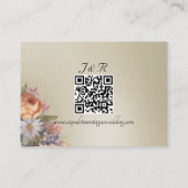 Watercolor Wildflowers, QR Code - Wheat エンクロージャーカード (裏面)
