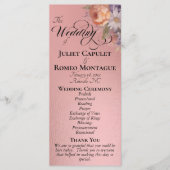 Watercolor Wildflowers - Rose Gold Wedding プログラム (正面)