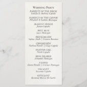 Watercolor Wildflowers - Rose Pink Wedding プログラム (裏面)