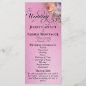 Watercolor Wildflowers - Rose Pink Wedding プログラム (正面)