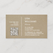 Watercolor Wildflowers Rusty 名刺 (裏面)