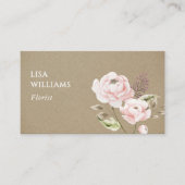 Watercolor Wildflowers Rusty 名刺 (正面)