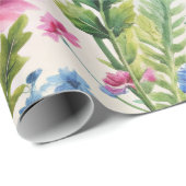 Watercolor Wildflowers Seamless Decoupage Paper ラッピングペーパー (ロールコーナー)
