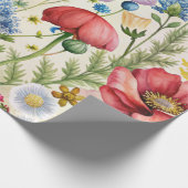Watercolor Wildflowers Seamless Decoupage Paper ラッピングペーパー (角)
