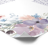 Watercolor Wildflowers Seating Chart 10 Tables ポスター (角)