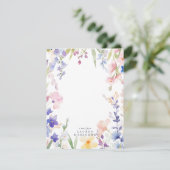 Watercolor Wildflowers Stationery Note Card 招待状 (スタンド正面)