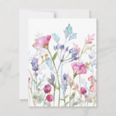 Watercolor Wildflowers Stationery Note Card 招待状 (裏面)