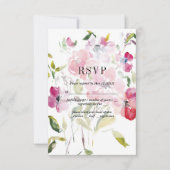 Watercolor Wildflowers Weddinge RSVP Card (正面)