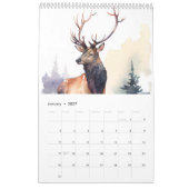 Watercolor Wildlife of the Forest – 2026 Calendar カレンダー (1月 2027)