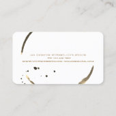Watercolor Wine Stain Gold Wine Glass  名刺 (裏面)