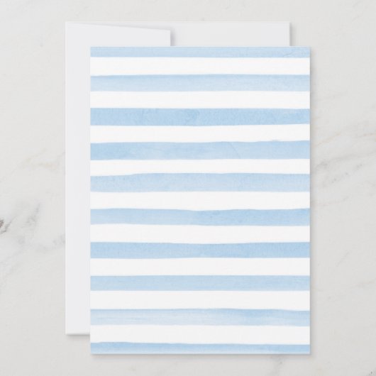 Watercolor Winter Arctic Floral Wedding 招待状 (裏面)