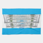 Watercolor Winter Aspen Forest Kitchen Towel キッチンタオル (横)