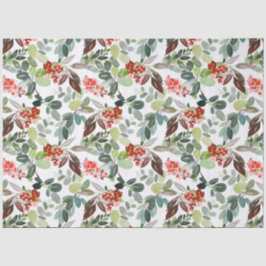 Watercolor Winter Berries & Greenery Christmas 薄葉紙