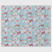 Watercolor Winter Christmas  Wrapping Paper Roll ラッピングペーパー (フラット)